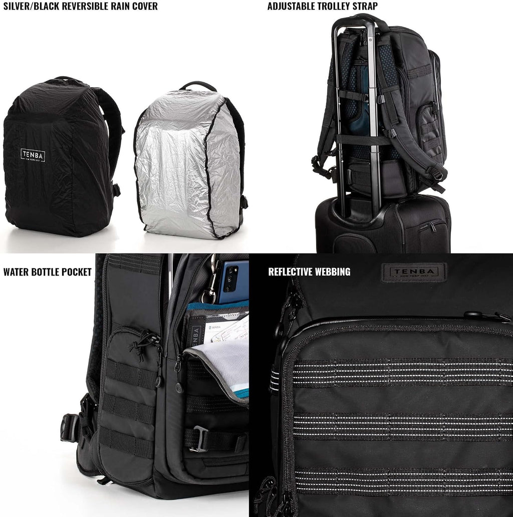 Tenba Axis v2 20L Camera Backpack for DSLR and Mirrorless cameras and lenses plus a 14-inch laptop – Black (637-754)
