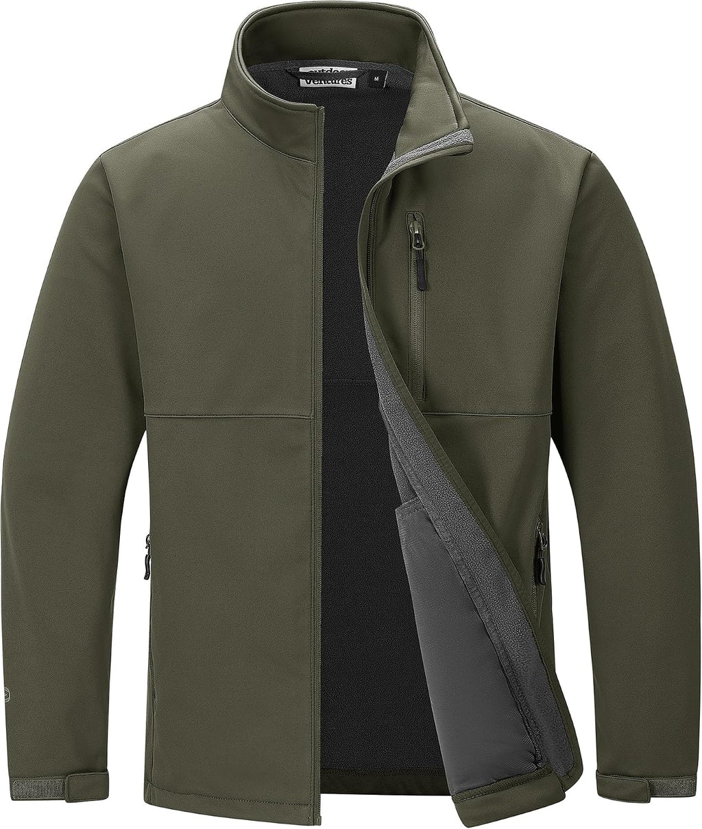 Outdoor Ventures Men's Softshell Jacket Waterproof Lightweight Rian Jacket