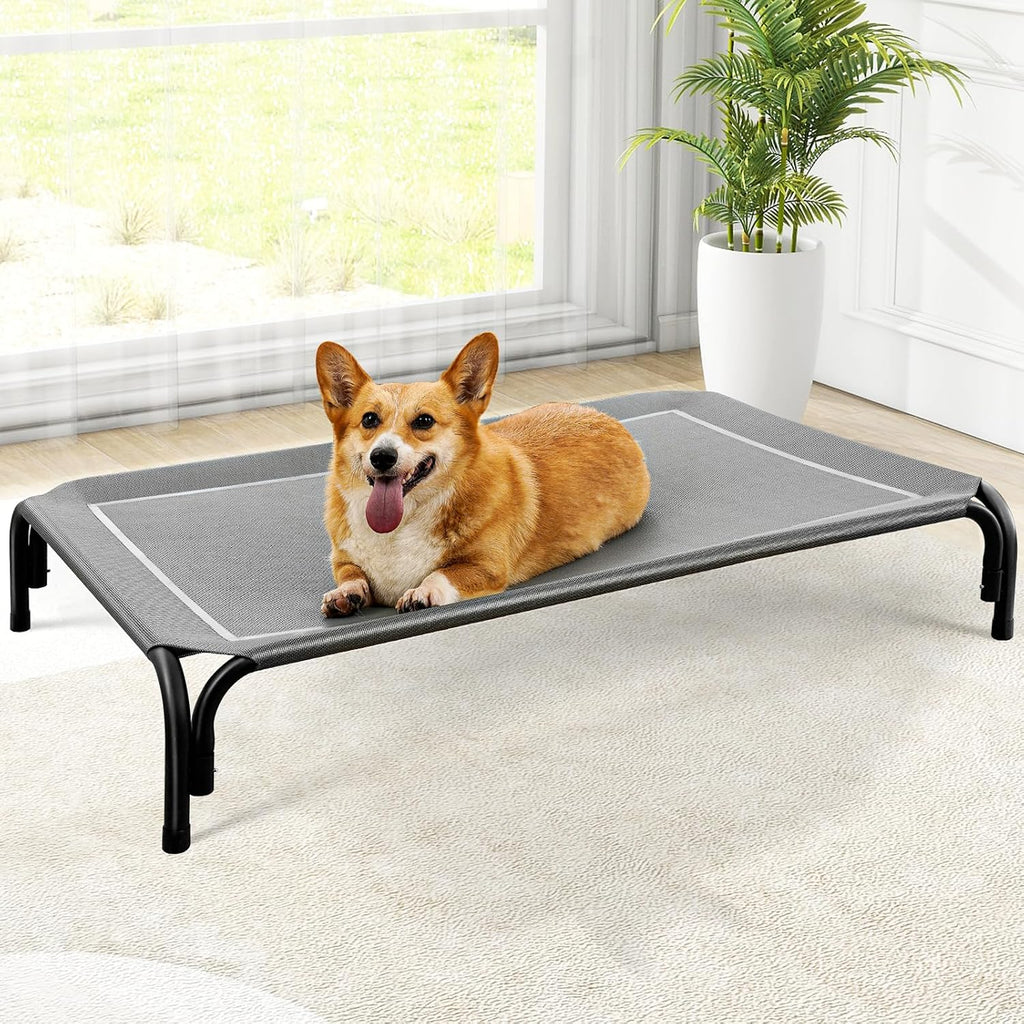 Czpalo Outdoor Elevated Dog Bed for Large Sized Dogs, No-Tool Assembly.
