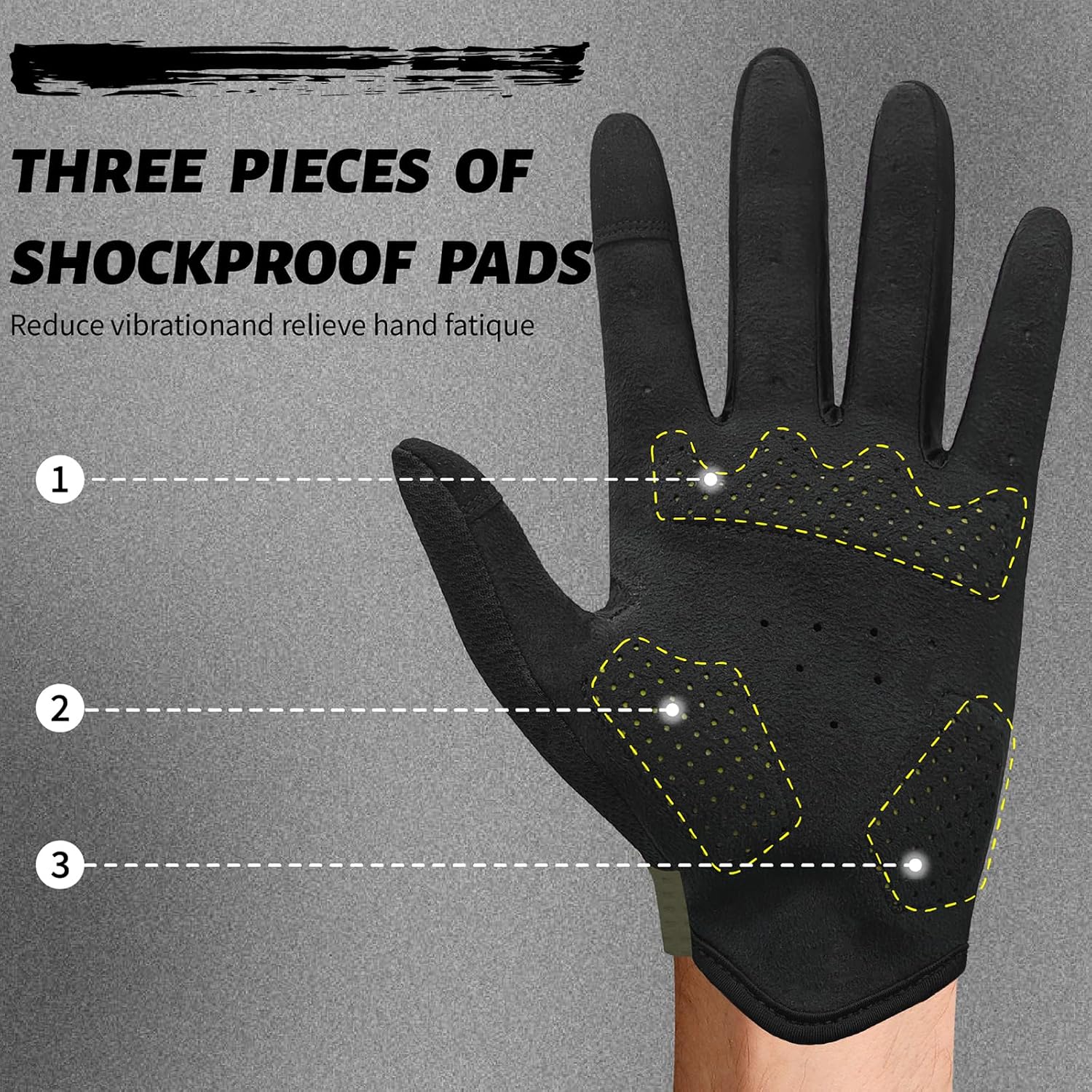 VXW Bike Gloves for Men Women Cycling - with Reflective Strips &Anti-Slip Shock-Absorbing Pad for Bicycle/Mountain Bike/Workout/MTB/Gym