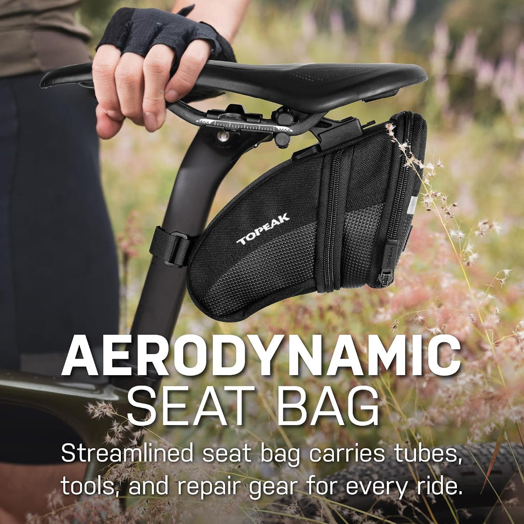 Topeak Aero Wedge Pack, w/ Fixer F25, Medium , Black
