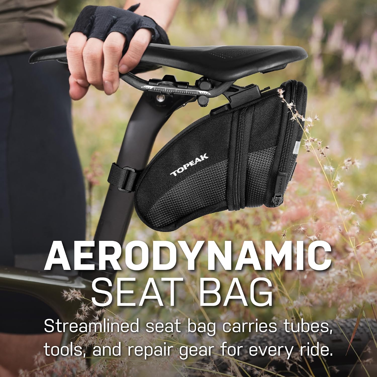 Topeak Aero Wedge Pack, w/ Fixer F25, Medium , Black