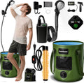 Portable Camping Shower, 6000mah Rechargeable Portable Shower Pump, Large Capacity Foldable Bucket, Filtered Shower Head, Outdoor Shower for Camping, Hiking, RV, Pet Bath, Car Wash, Water Plant