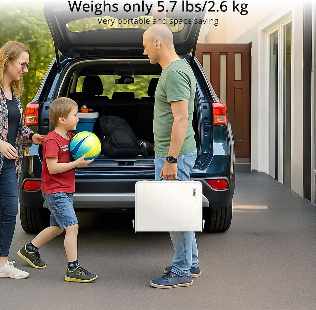 Anbte Folding Camping Table, 24"X 16" Adjustable Height Small Folding Table
