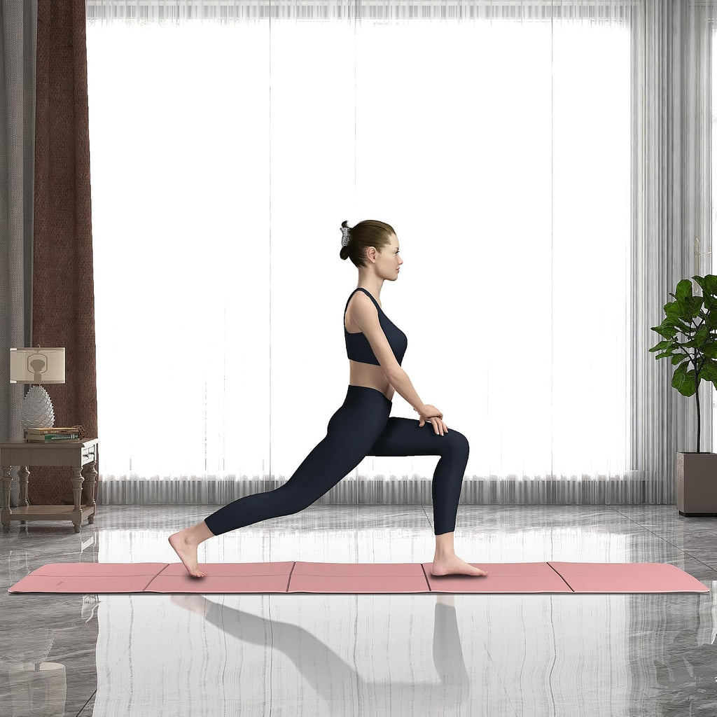 Readaeer Double Color Yoga Mat - 72"x24"x0.24" (6mm),Non-Slip TPE Exercise Mat
