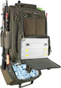 Fishing Backpack with Cooler for 3 Tackle Boxes Fishing Bag with Rod Holder