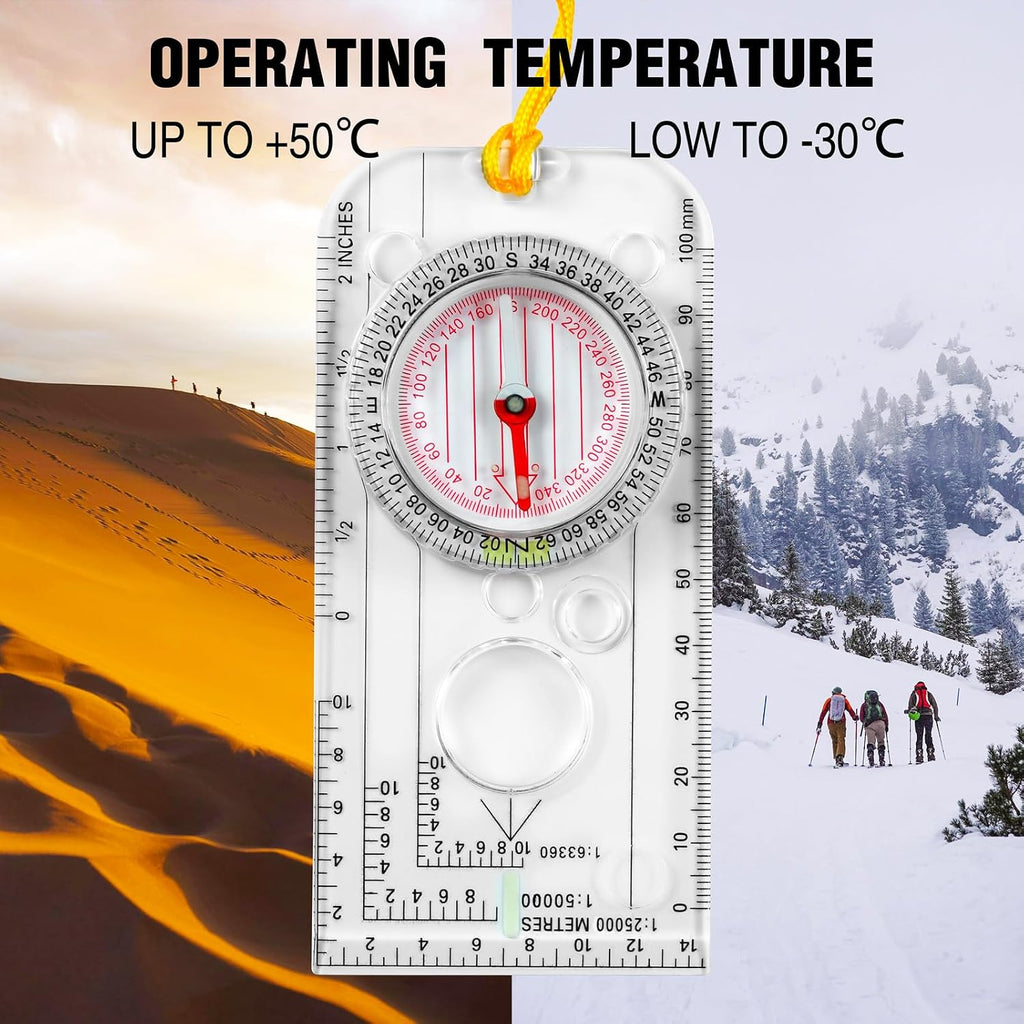 Eyeskey Multifunctional Military Sighting Navigation Compass with Inclinometer | Impact Resistant & Waterproof Compass for Hiking, Camping