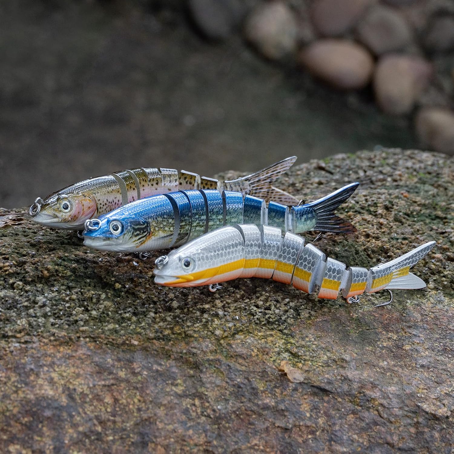GOTOUR Jointed Swimbaits, Easy Catch Fishing Lures for Bass Trout Crappie