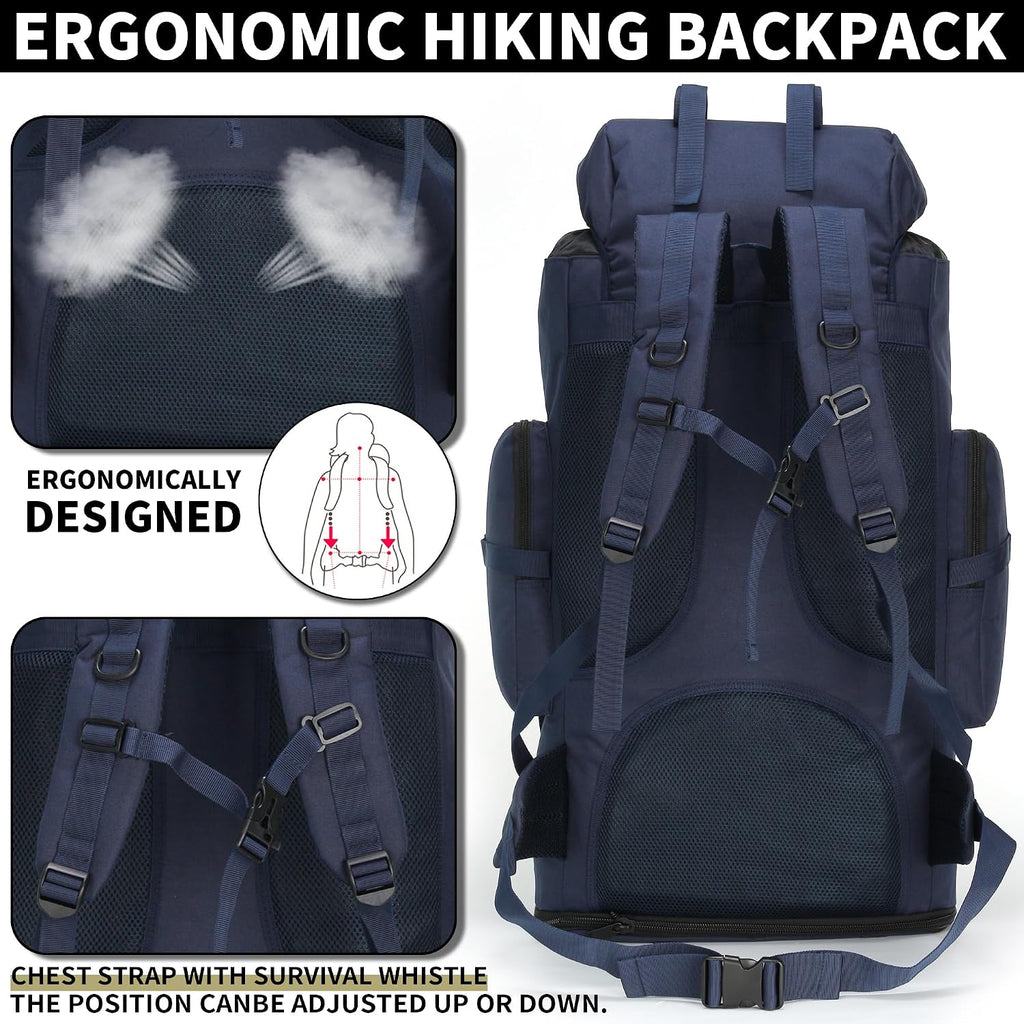 Hiking Backpack for Men 70L/100L Camping Backpack Military Rucksack Molle 3 Days Assault Pack for Climbing