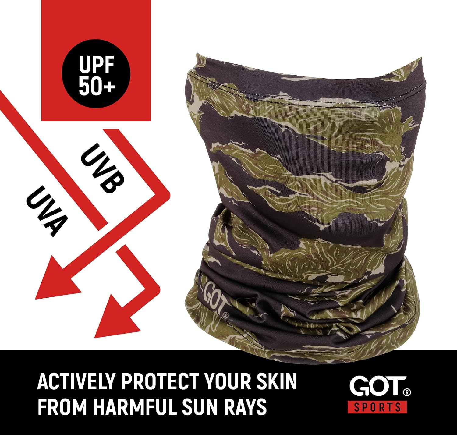 UPF 50+ Fishing Neck Gaiter - UV Face Mask Sun Protection for Men Women