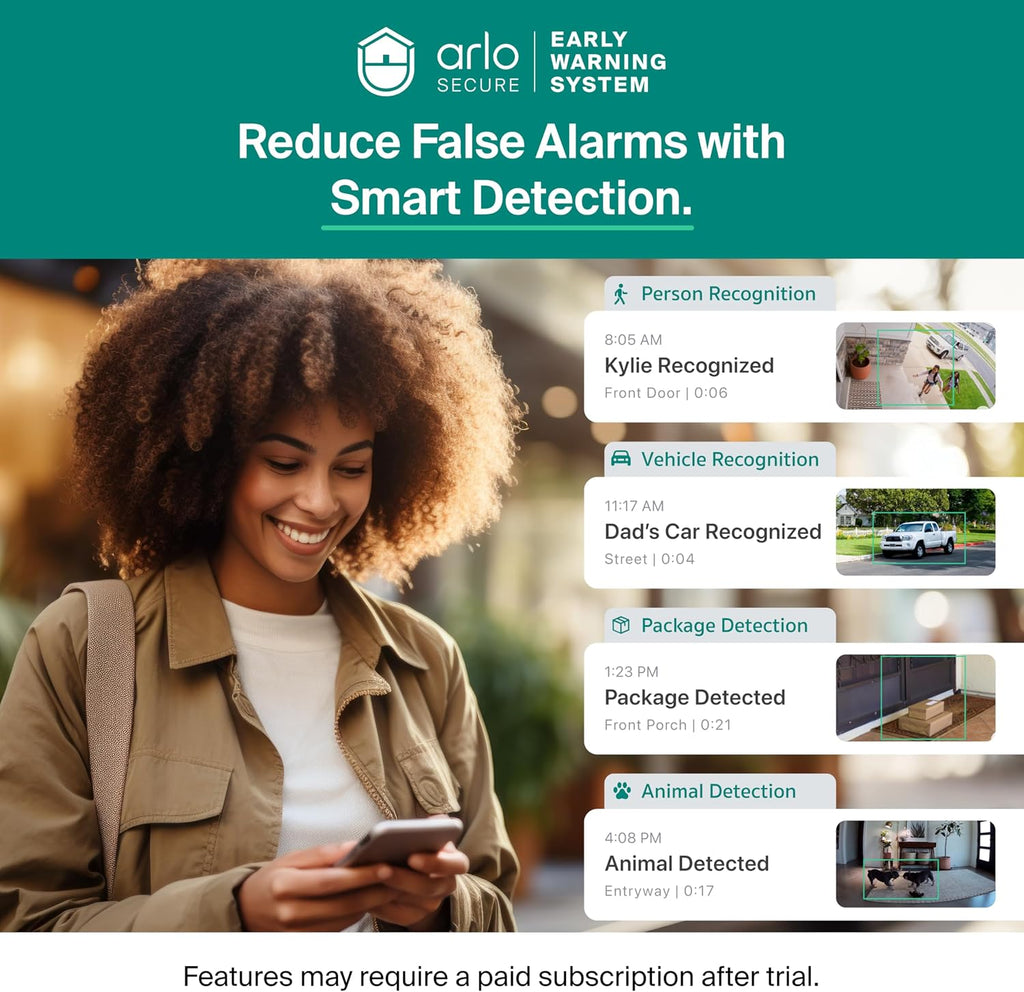Arlo Essential Outdoor Pan Tilt Zoom Security Camera 2K Wired - 2-Cam | 360° pan & 180° tilt; Outdoor camera; Person, vehicle, package & pet detection; Auto motion tracking; 1-mo Secure plan incl.