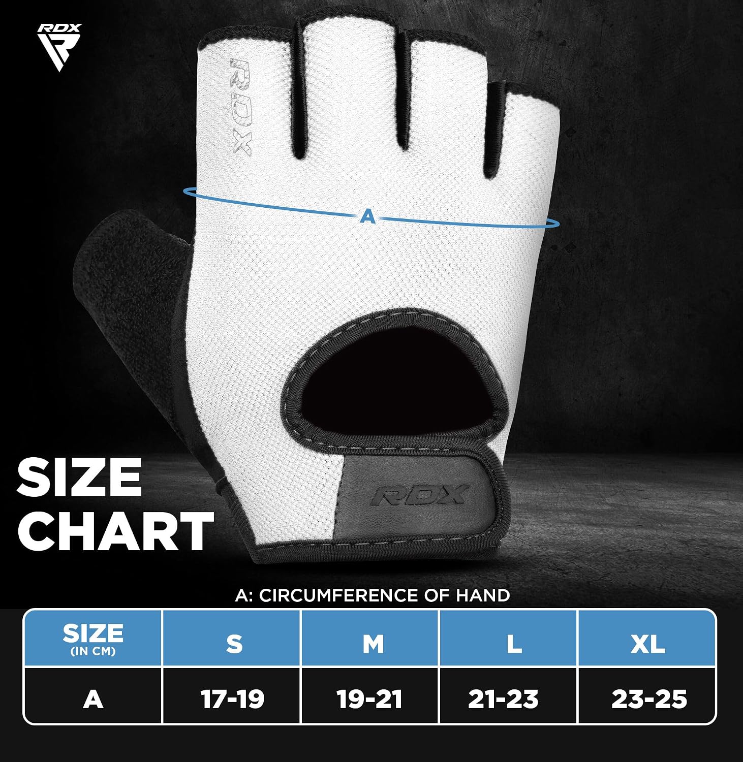 RDX Weight Lifting Gloves Gym Fitness Workout, Anti Slip Palm Protection Half Finger Exercise Glove for Powerlifting Deadlifting Bodybuilding Calisthenics Cycling Rowing Climbing Training, Men Women