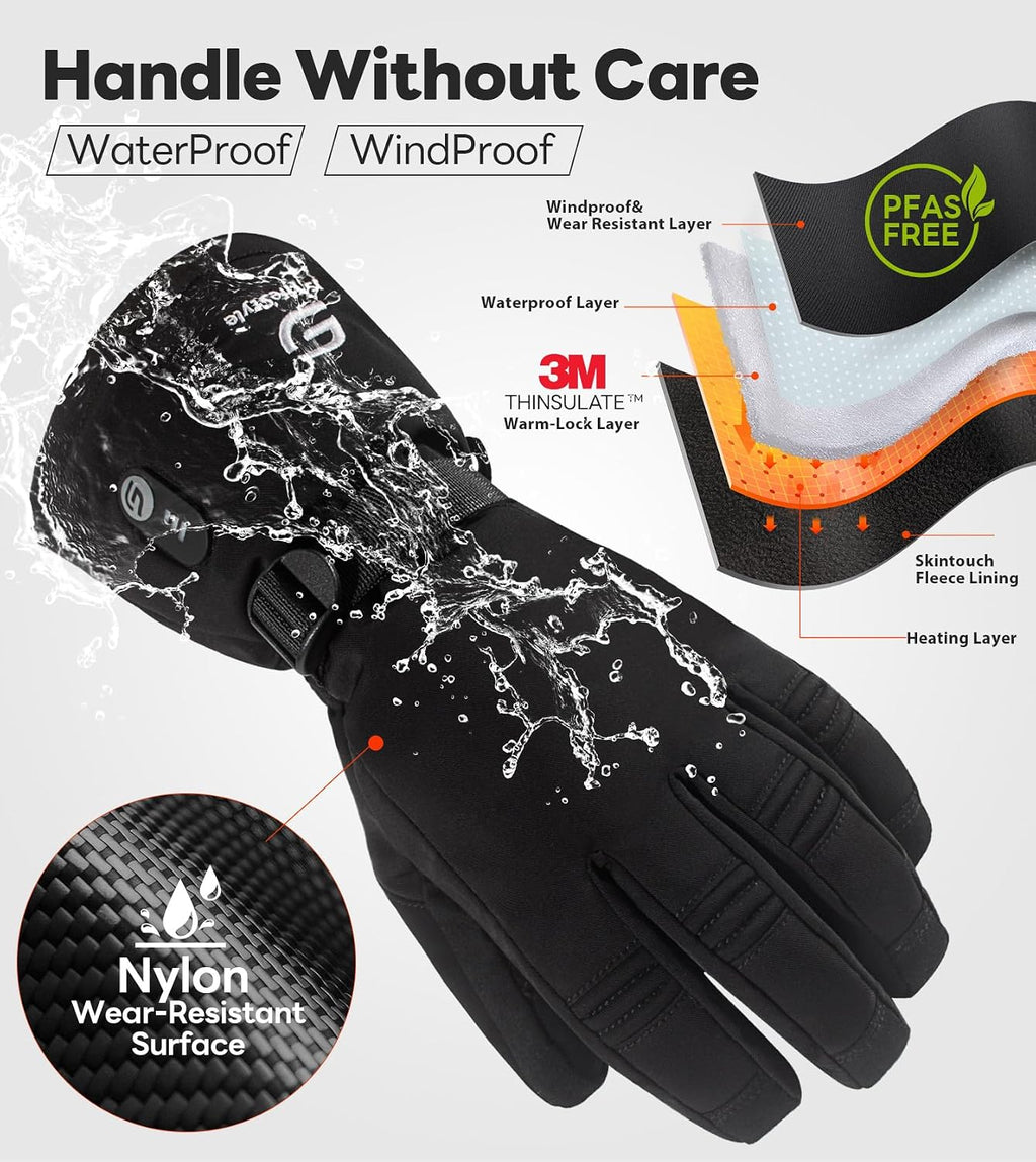 JS LifeStyle Heated Gloves for Men Women Rechargeable