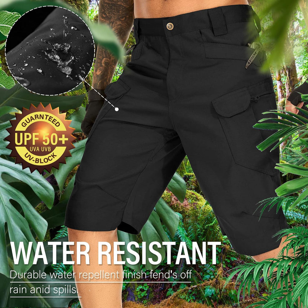Mens Work Shorts Cargo Tactical Outdoor Wear Resistant Hiking Tool Shorts