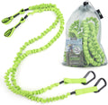 Kayak Paddle Leash, Stretchable Bungee Cord w/ Carabiner Clip