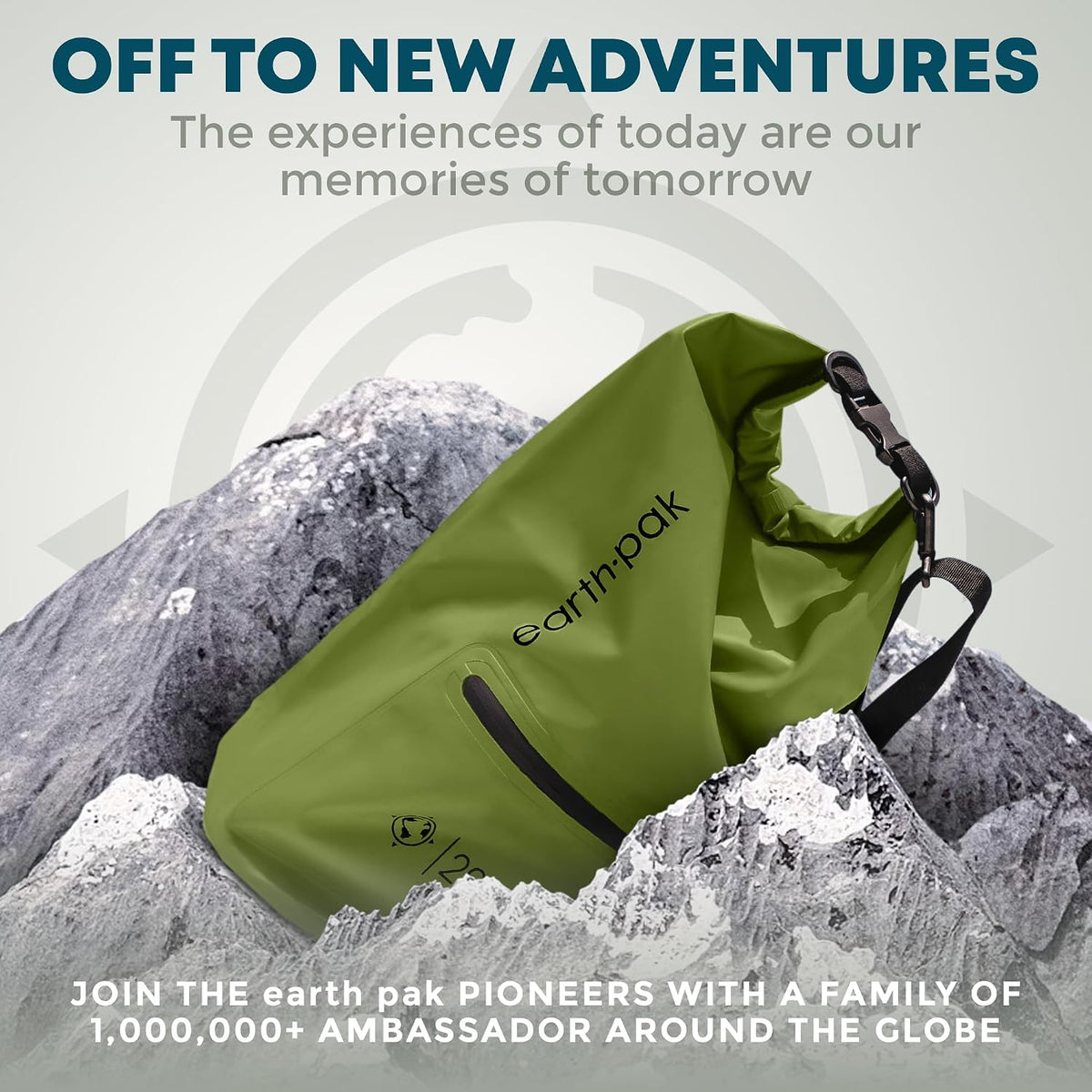 Earth Pak Waterproof Dry Bag with Zippered Pocket - Waterproof Dry Bag Backpack Keeps Gear Dry