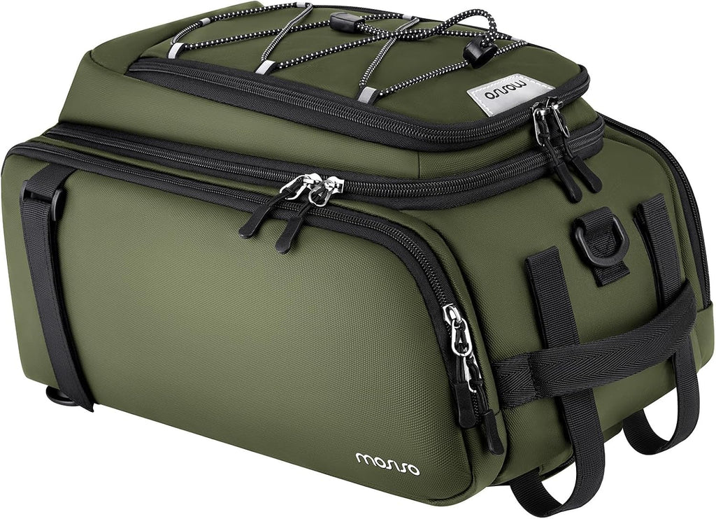 MOSISO Bike Rack Bag with Rain Cover, 15L Waterproof Bike Ebike Rear Bags