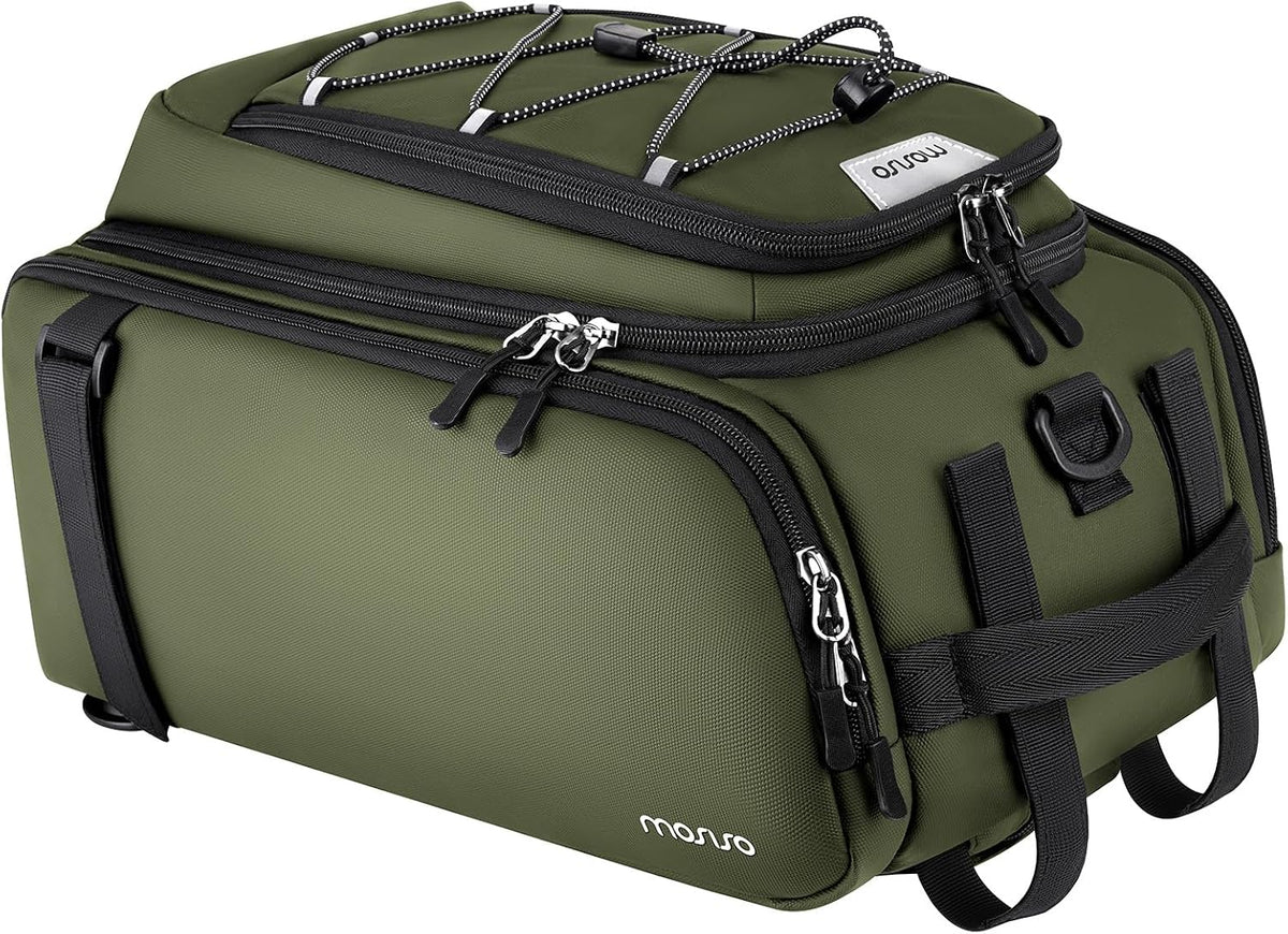 MOSISO Bike Rack Bag with Rain Cover, 15L Waterproof Bike Ebike Rear Bags