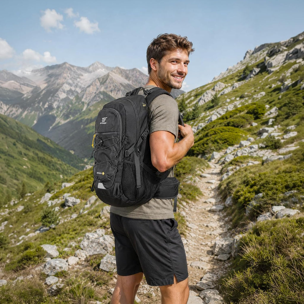 SKYSPER Hiking Backpack for Men Women, 35L Lightweight Travel Daypack, Outdoor Camping Back Pack with Multiple Compartments, Durable for Weekend Getaway