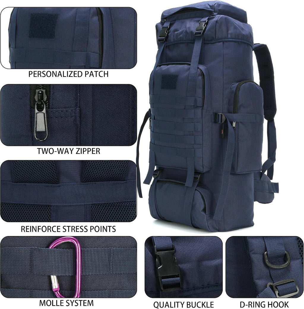 Hiking Backpack for Men 70L/100L Camping Backpack Military Rucksack Molle 3 Days Assault Pack for Climbing