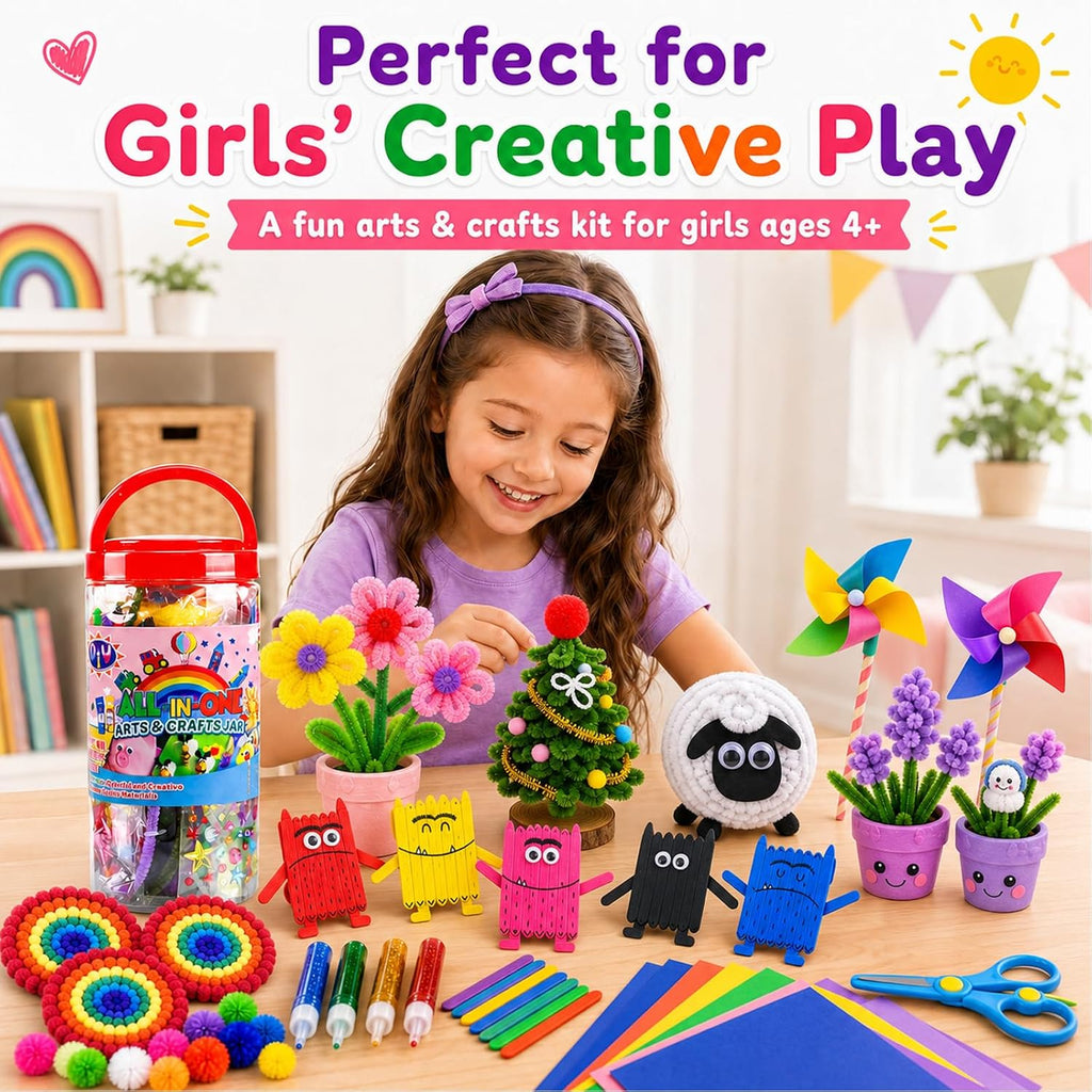FUNZBO Arts and Crafts Supplies for Kids - Back to School Supplies