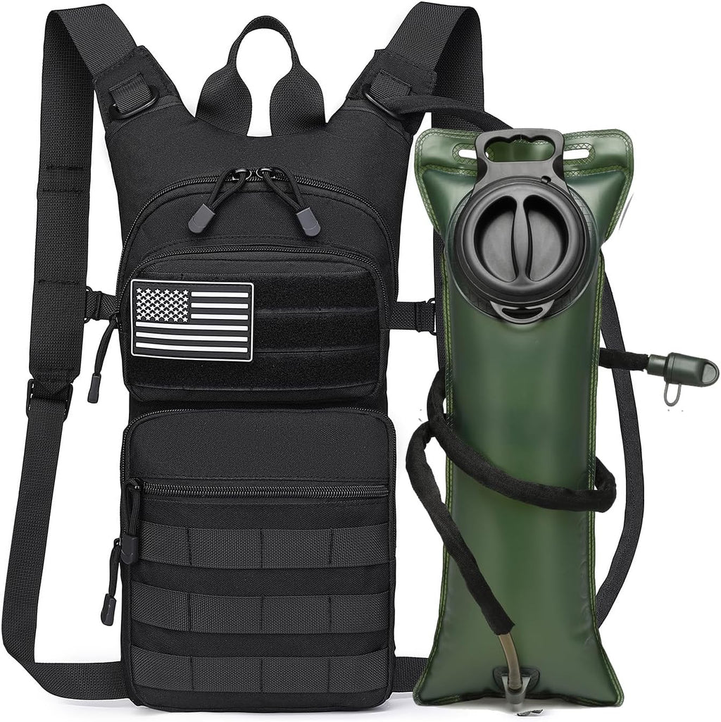 Insulated Water Hydration Pack Bag with 3L TPU Bladder Tactical Molle Hydration Backpack for Hiking Cycling Running