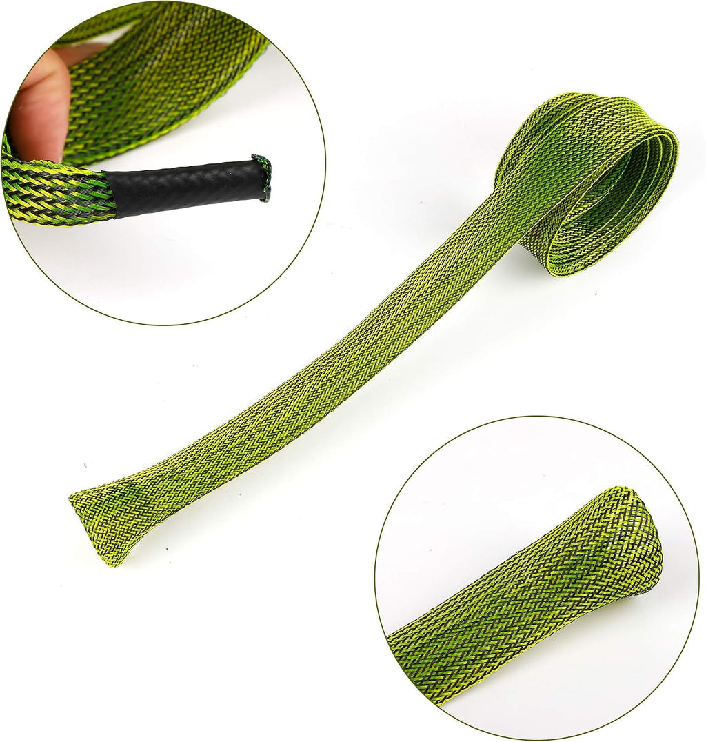 12Pcs Rod Sock Fishing Rod Sleeve, Cover Braided Mesh Rod Protector Pole Gloves Fishing Tools. Flat or Pointed End/Spinning or Casting. for Casting Sea Fishing Rod/Spinning