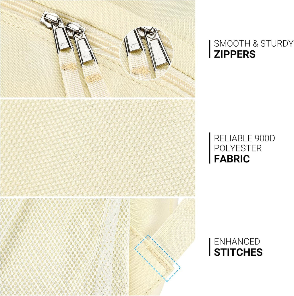 ZORFIN 26L Backpack for College, and Travel: Water Resistant Bookbag - Beige