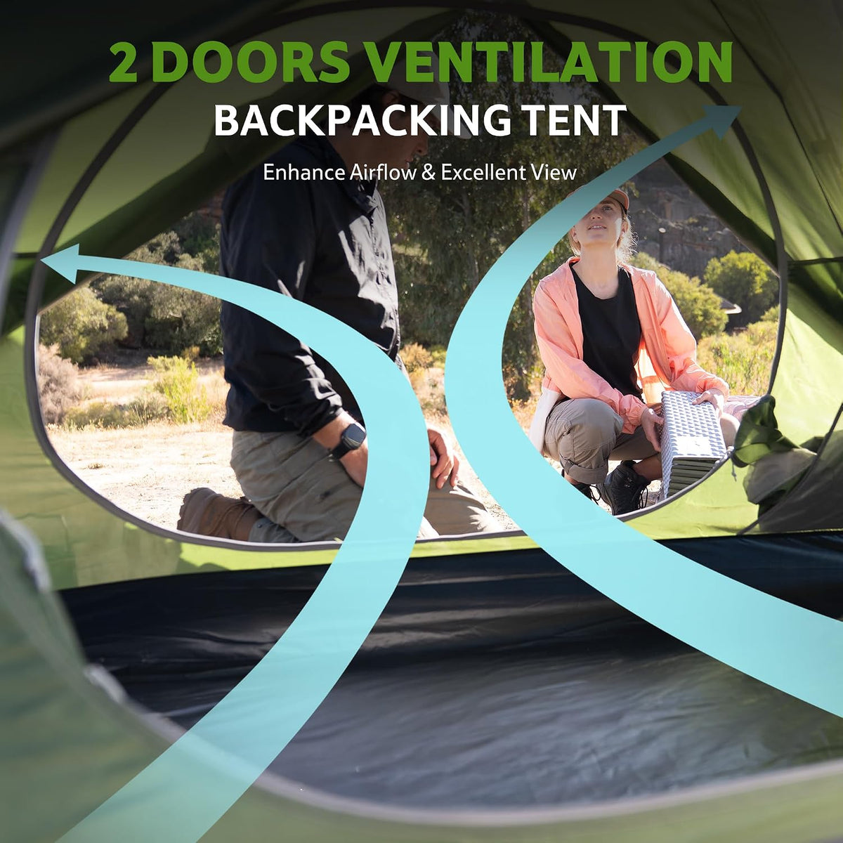 Naturehike Bleik-A 2-3 Person Camping Tent, Waterproof Double Layer Lightweight Backpacking Tents for Camping