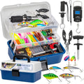 THKFISH 400PCS Fishing Lures Accessories Kit with Large 3-Layer Tackle Box Complete Freshwater Bass Fishing Gear Tools Set with Pliers, Fish Scale, Crankbait, Hooks, Weights Gift for Men