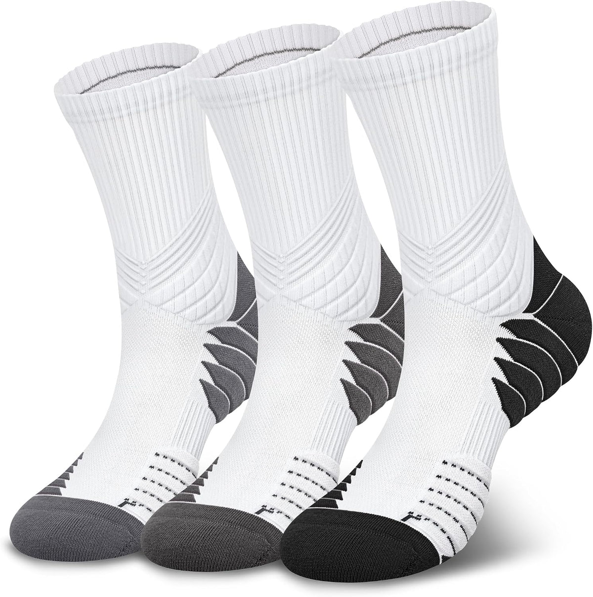 Hylaea Unisex Crew Socks for Running Athletic, Comperssion & No Blisters