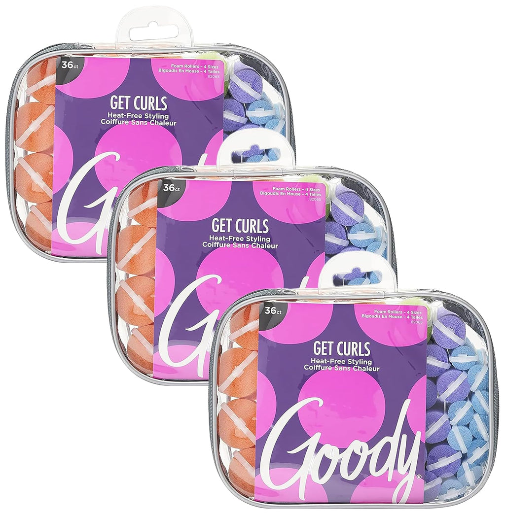 Goody Styling Essentials Foam Hair Roller, Mega Pack, 36 Count