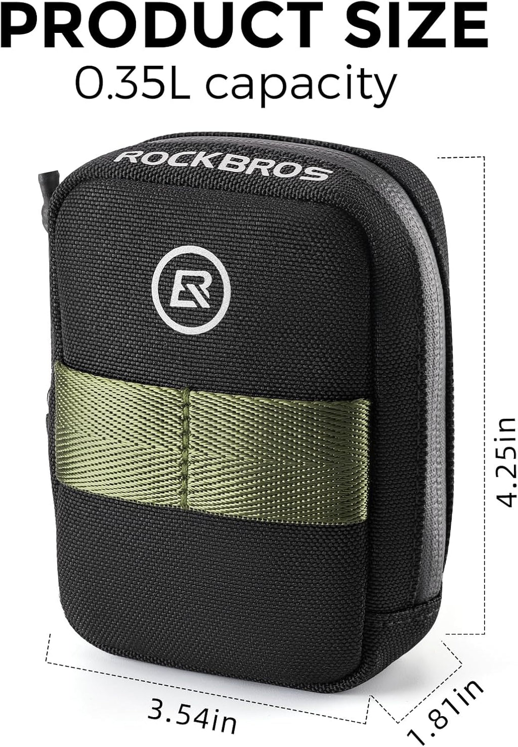 ROCKBROS Bike Saddle Bag, 0.35L Compact Under Seat Bag for Road Bikes