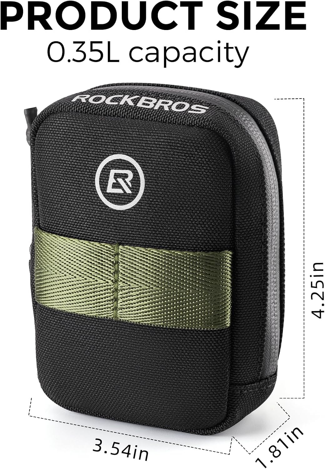 ROCKBROS Bike Saddle Bag, 0.35L Compact Under Seat Bag for Road Bikes