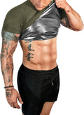 FUXERT Sauna Shirt for Men Sweat Sauna Suit for Gym Exercise Compression Shirt Workout Shapewear