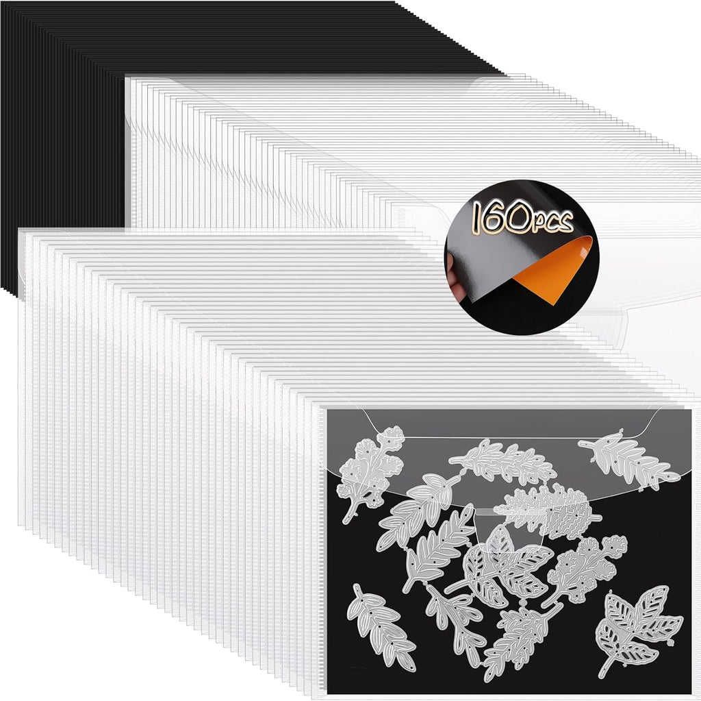 YixangDD 160 Pack Stamp and Die Storage Bag with Magnetic Sheets
