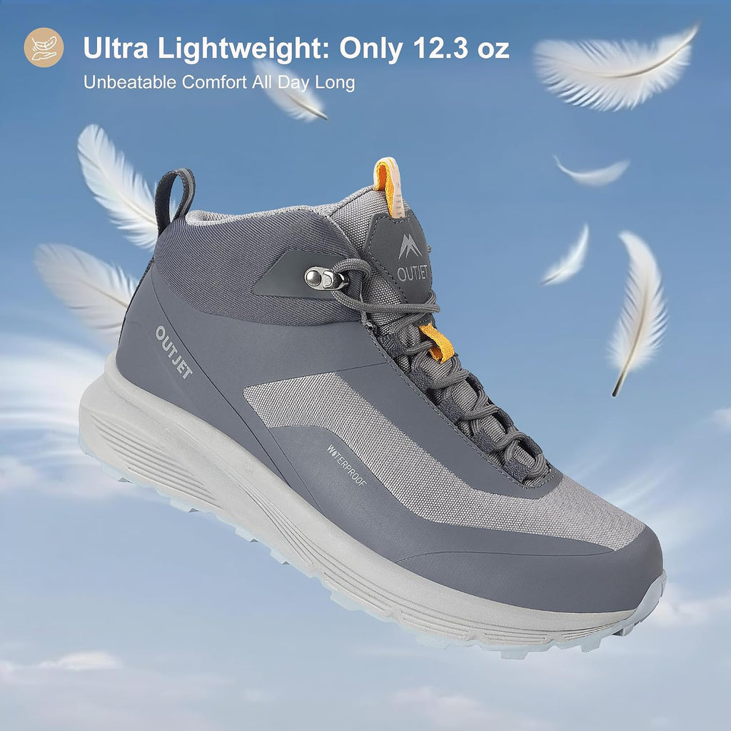 Men's Waterproof Hiking Boots Lightweight Comfortable Outdoor Walking Trail Boots Shoes