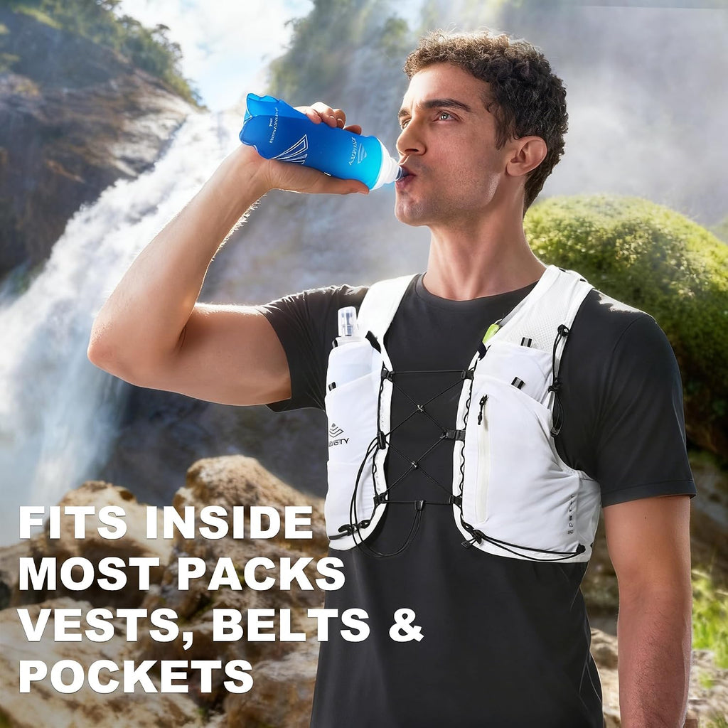 Running Hydration Vest 5L, Running Backpack with 2x500ml Soft Flask