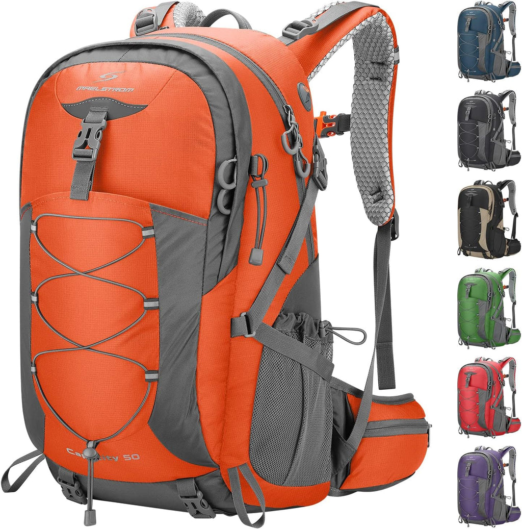 Maelstrom 40L Hiking Backpack, Lightweight Camping Daypack with Rain Cover