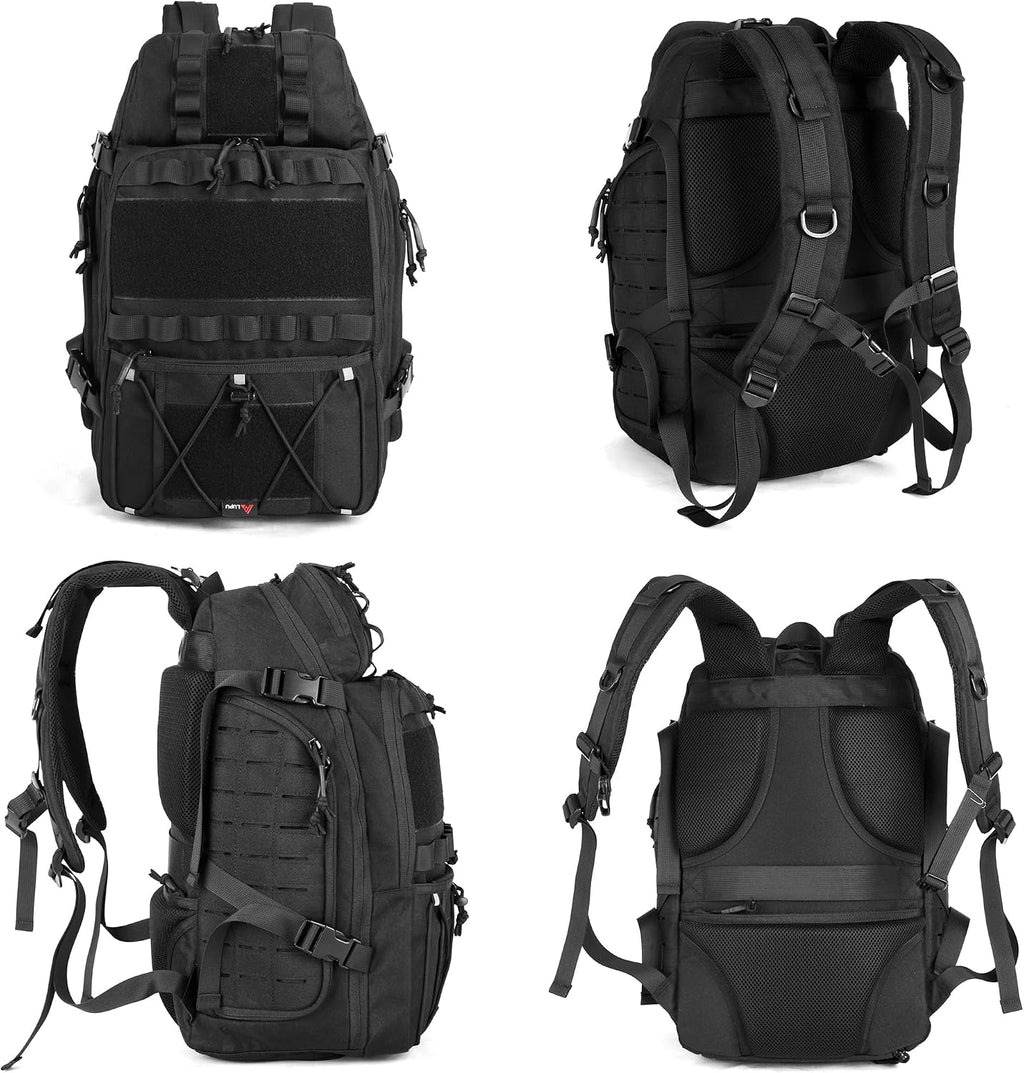 Tactical Backpack 35L Military Molle Pack 900D Waterproof Assault Rucksack Large Capacity Outdoor Hiking Camping Trekking Bag for Travel Hunting Survival and Adventure