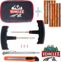 Tire Repair Kit for Plug and Patch - Vehiclex Essential Kit for Car, Motorcycle, ATV, Tractor, Lawn Mower