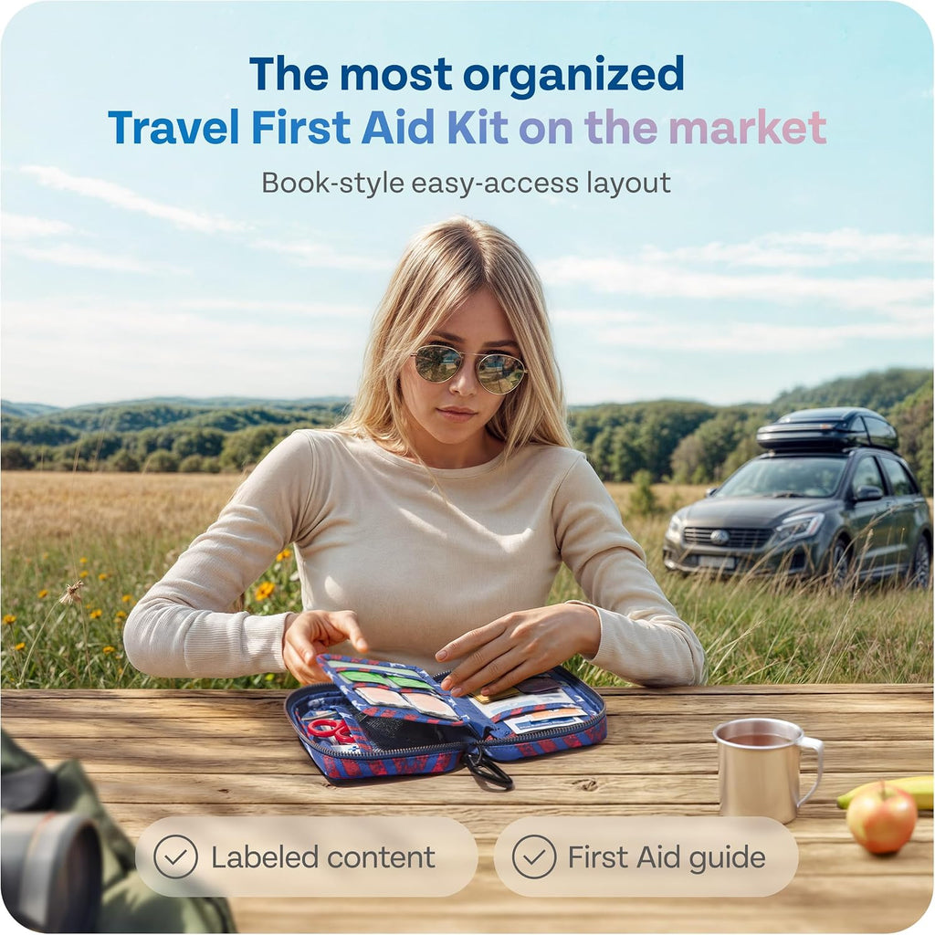 KeepGoing Travel First Aid Kit - TSA-Approved Travel Size