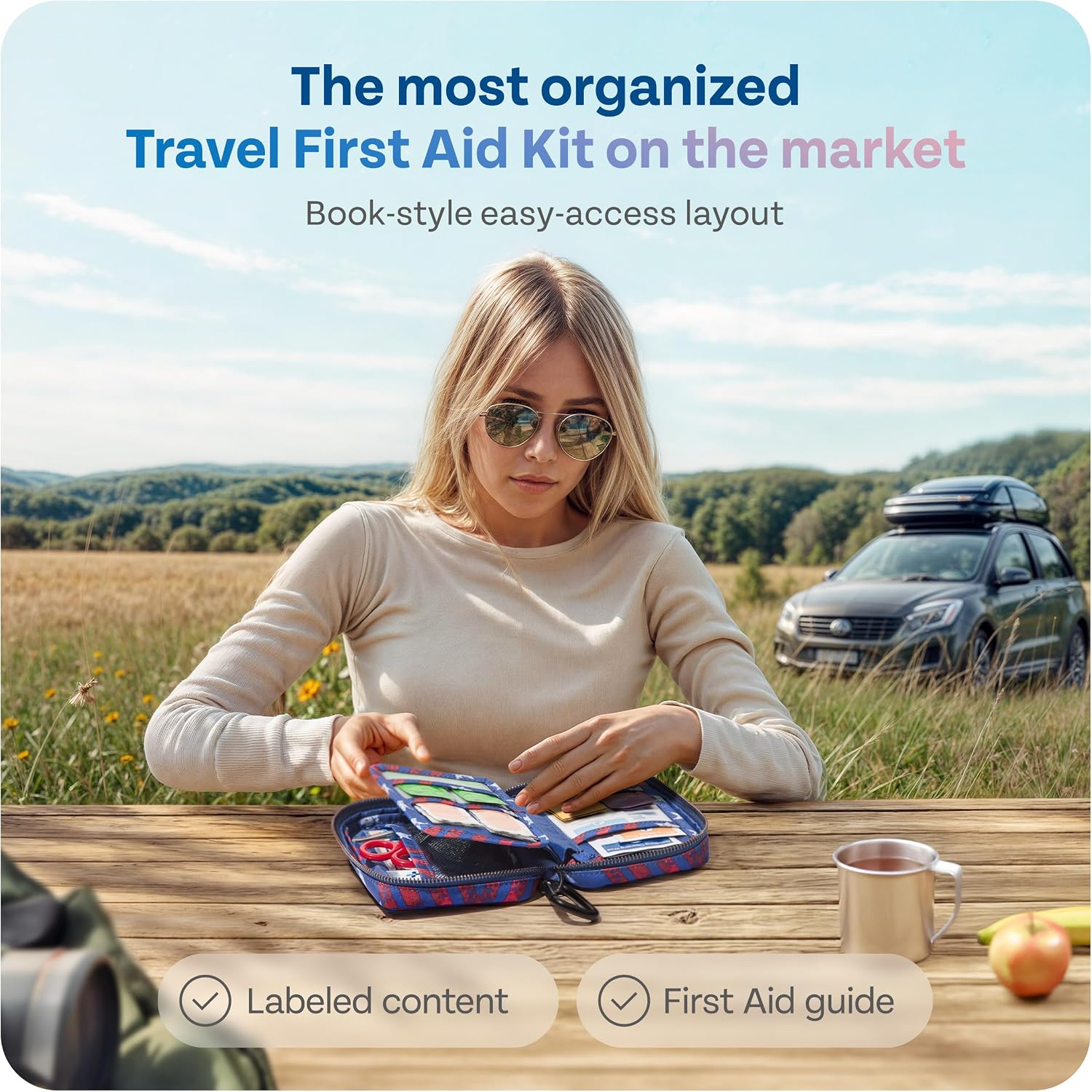 KeepGoing Travel First Aid Kit - TSA-Approved Travel Size