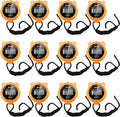 TOODOO 12 Pack Multi Function Digital Stopwatch Timer Bulk Sports Stopwatch with Lanyard Plastic Display Waterproof Date Time Alarm Timer for Coaches Fitness Referees