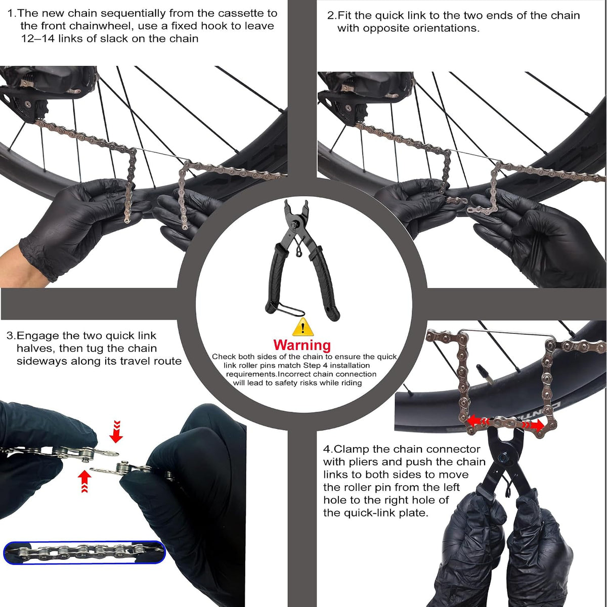 Bike Chain Kit,6/7/8‑Speed Bike Chain &Bicycle Bell & Bike Chain Tool Kit