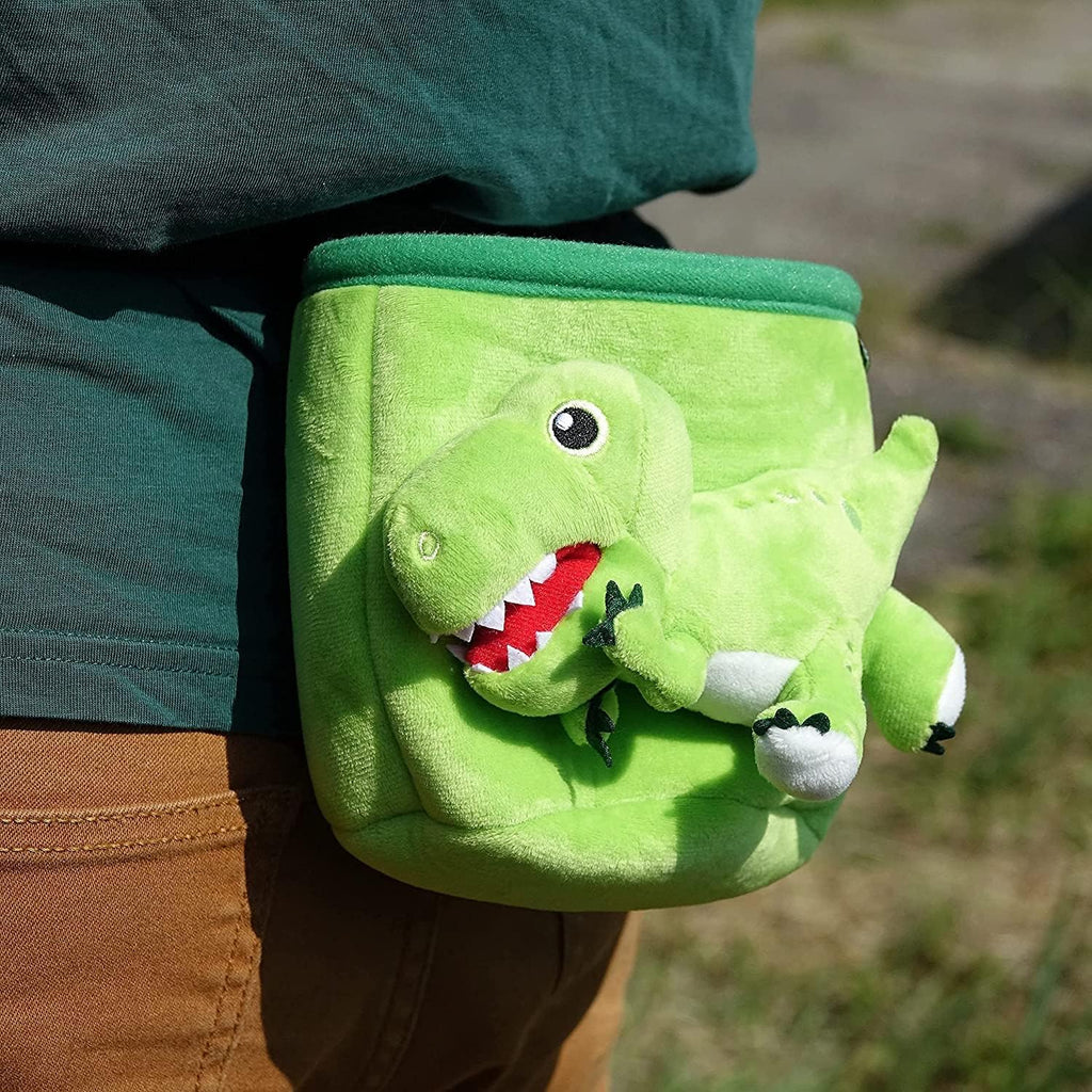 T-Rex Dinosaur Rock Climbing Chalk Bag - Cute Novelty Design for Climbers