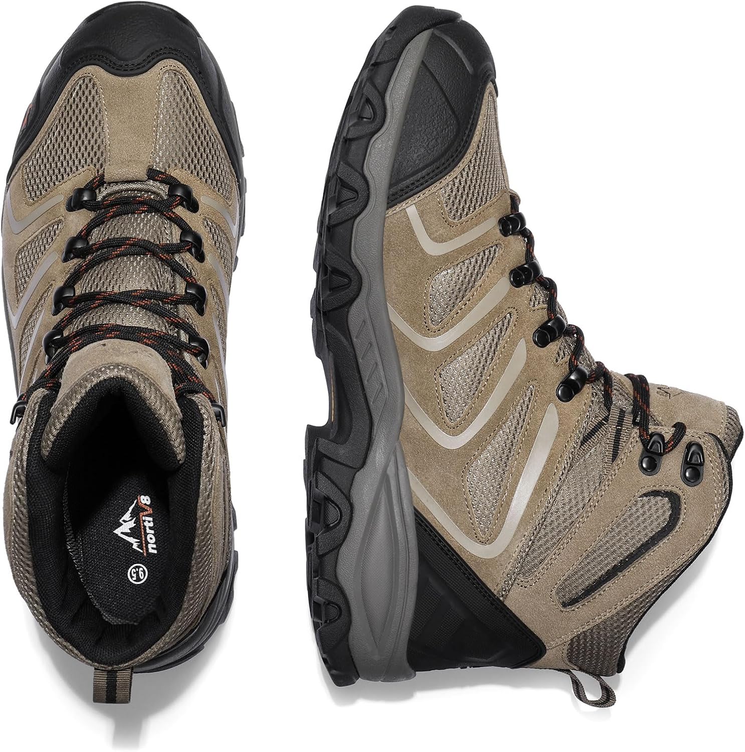 NORTIV 8 Men's Ankle High Waterproof Hiking Boots