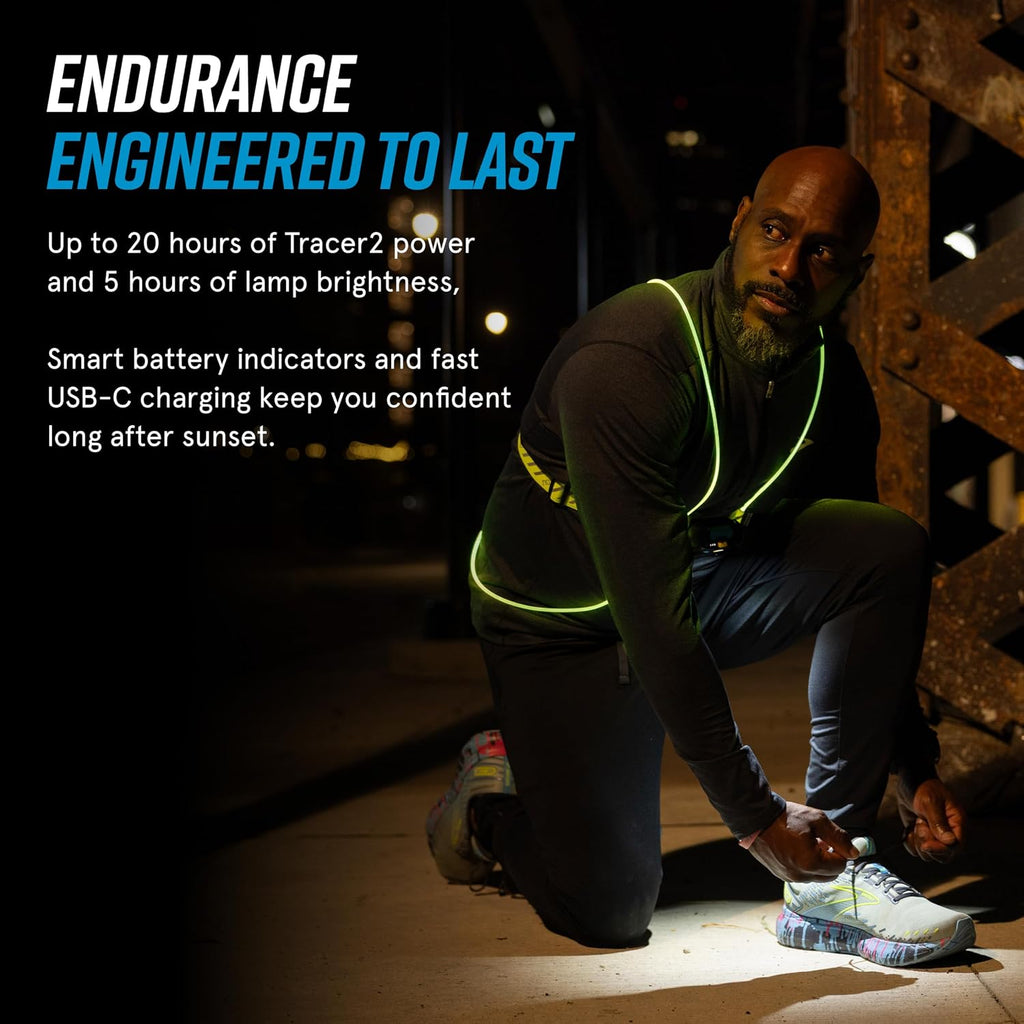 noxgear Tracer2 Multicolor Light Up and Reflective Running Vest | Rechargeable, Ultra-bright Running Lights for Runners