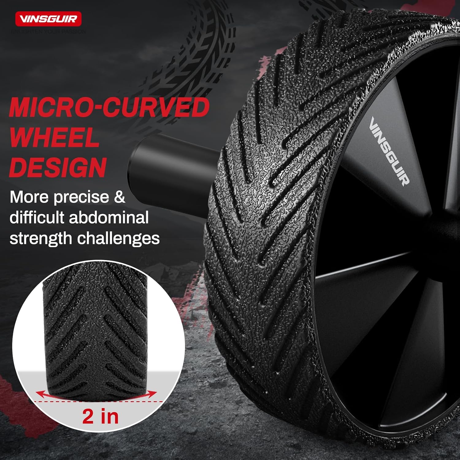 Vinsguir Ab Roller Wheel - Ab Workout Equipment for Abdominal & Core Strength Training, Home Gym Fitness Equipment for Men Women