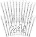 JETMORE 24 Pack Silver Exacto Knife Set, Precision Craft Knife Set for DIY